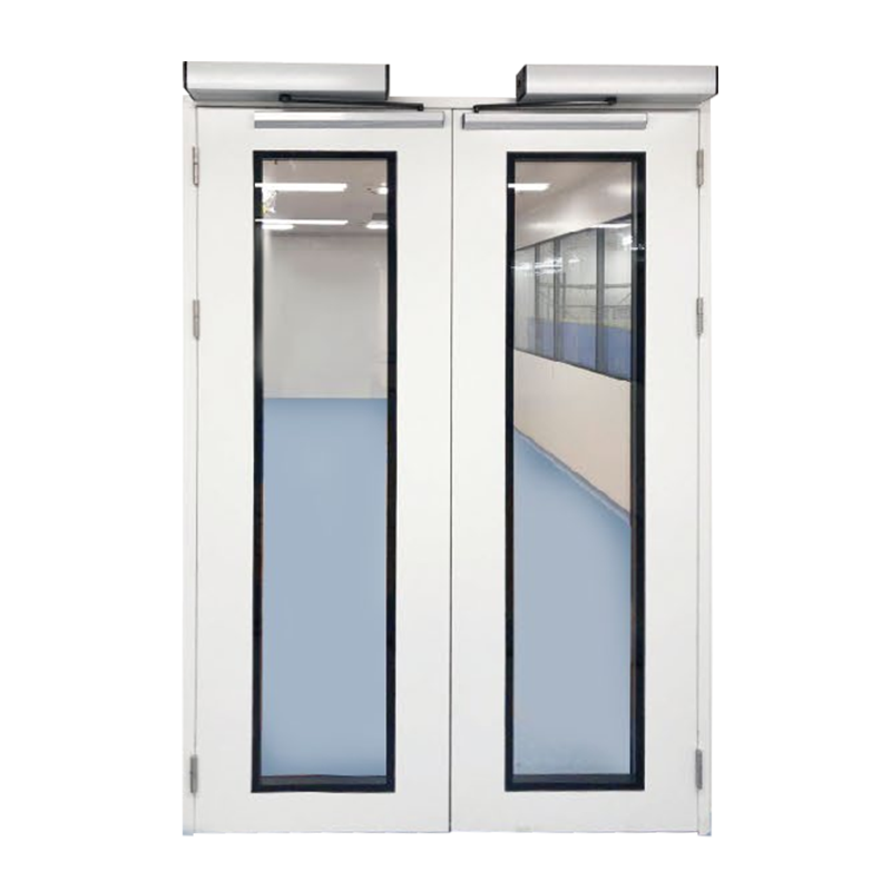 Puerta corredera automática de acero
