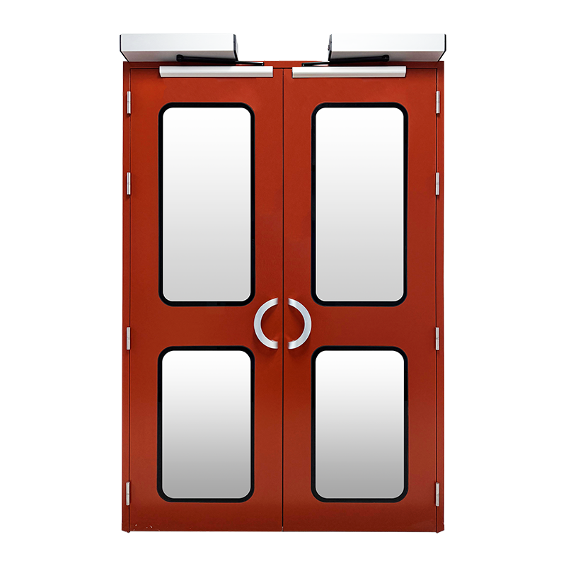 Puerta batiente automática de acero